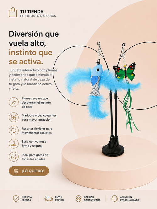Juguete  con ventosa para gatos