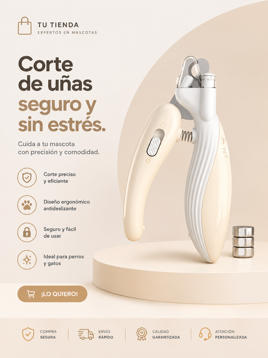 Cortauñas eléctrico para mascotas GlowTrim con LED
