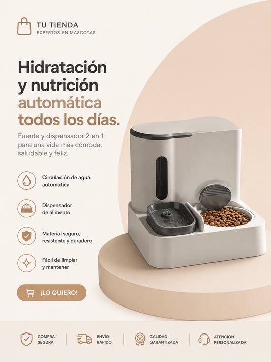 Comedero y dispensador de agua