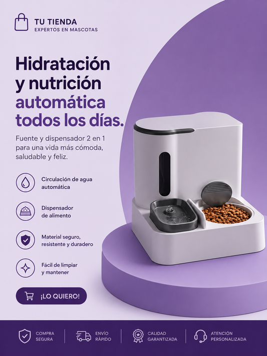 Comedero y dispensador de agua